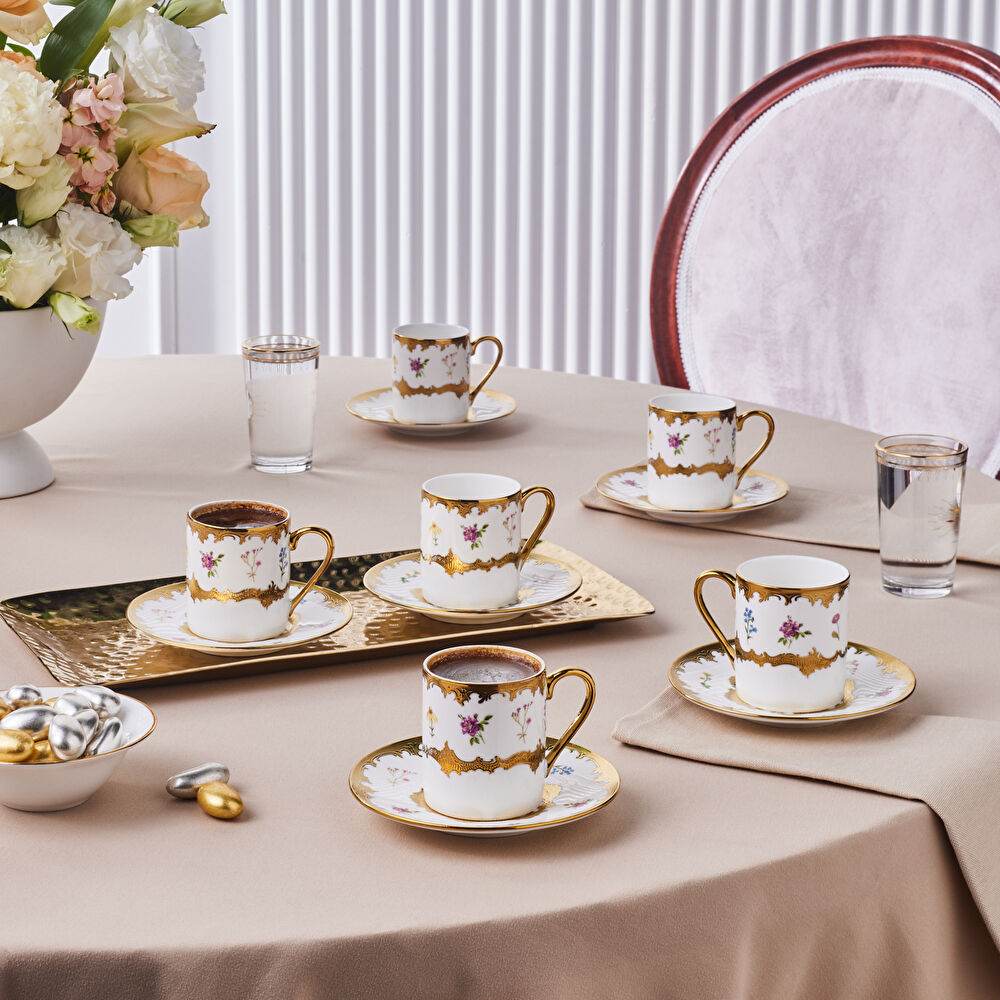 Karaca Bihter 6 Kişilik Kahve Fincan Takımı 90 ml thumbnail 3