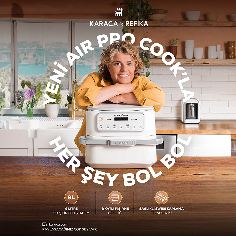 Karaca Air Pro Cook x Refika Airfryer 9L görseli 1