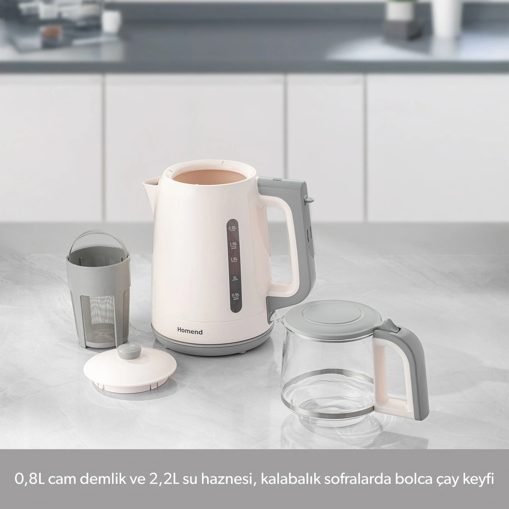 Homend Royaltea 1756H Çay Makinesi Beyaz görseli 3