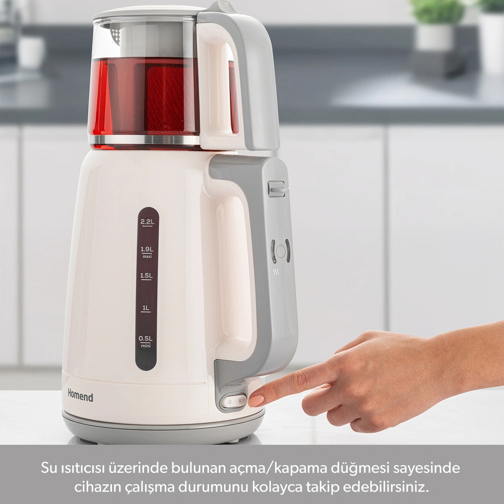 Homend Royaltea 1756H Çay Makinesi Beyaz görseli 2