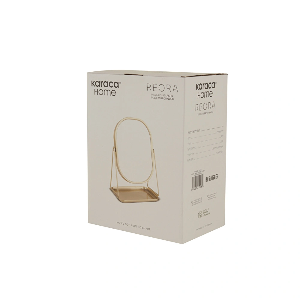 Karaca Home Reora Masa Aynası Gold 20.5x13x28 cm görseli 2