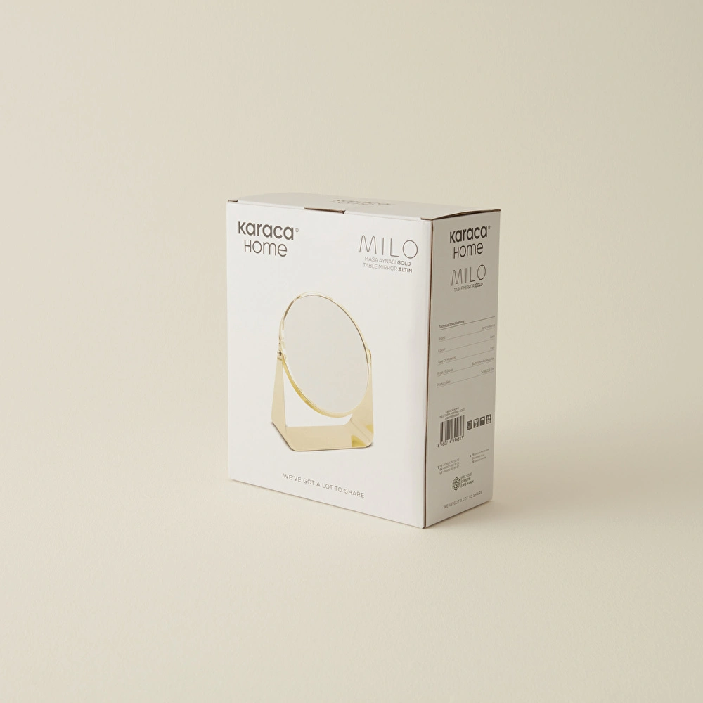 Karaca Home Milo Masa Aynası Gold 7x19x21.3 cm görseli 2