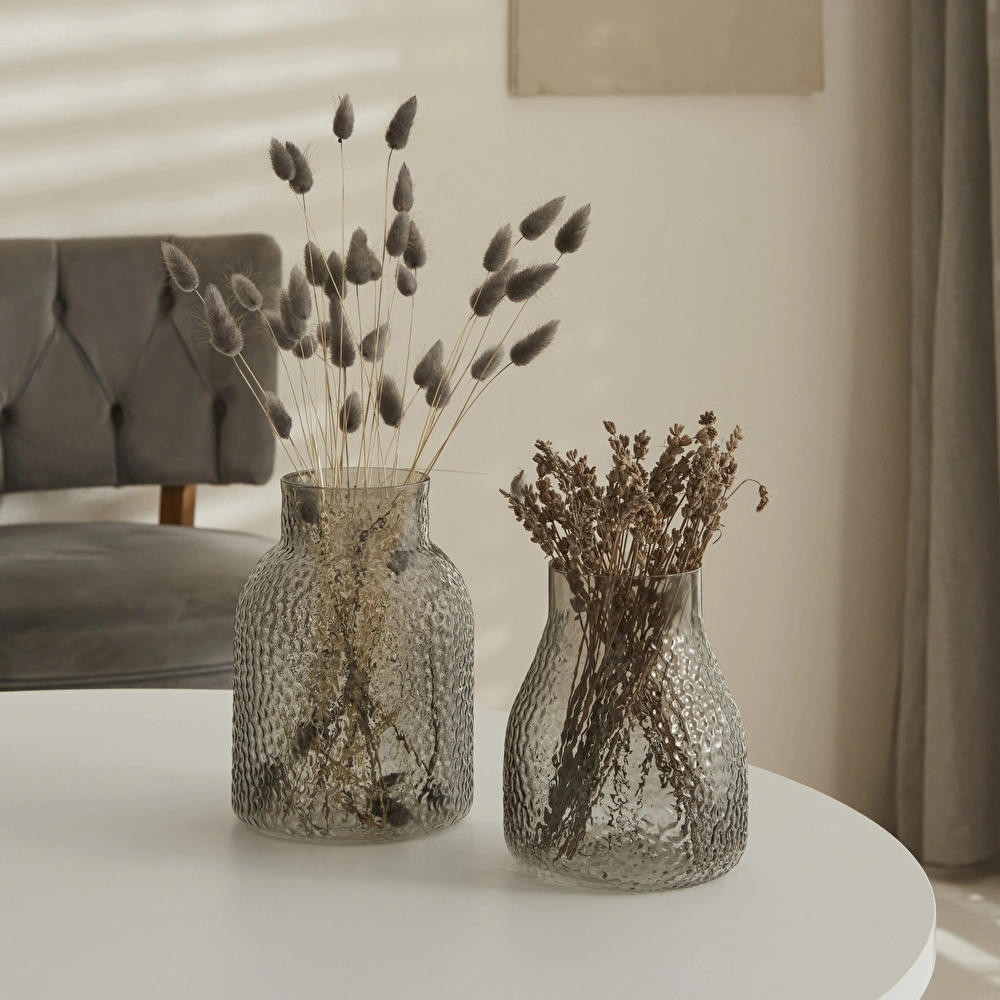 Karaca Home Ella Vazo Gri 12,5x17,5 cm görseli 2