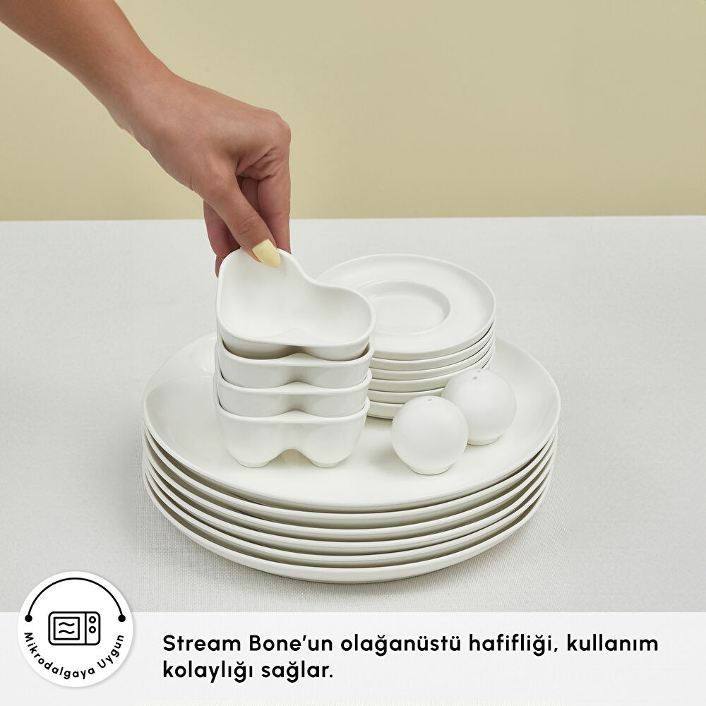 Karaca Stream Bone Salsa 34 Parça 6 Kişilik Kahvaltı Takımı thumbnail 6