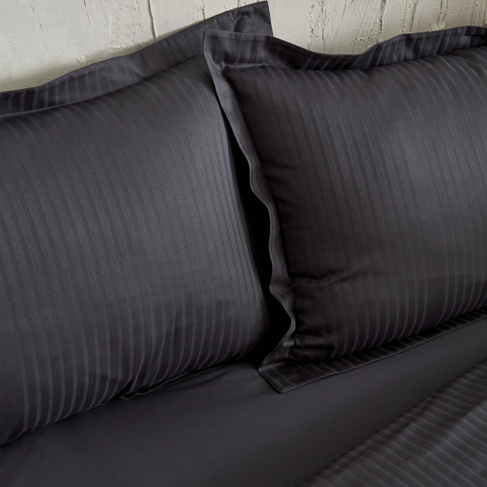 Karaca Home Uniq %100 Pamuk Saten King Size Nevresim Takımı Antrasit görseli 5