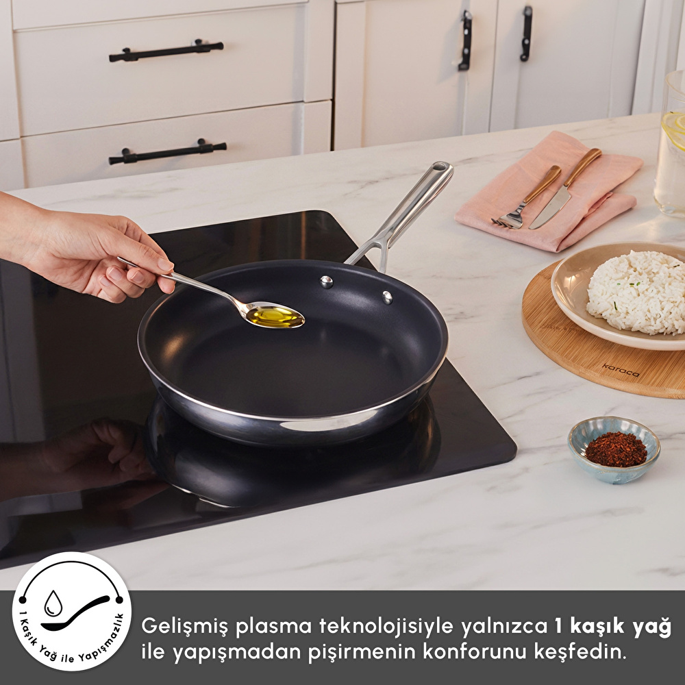 Karaca Plasma Steel 316+ 3Ply Tava 24 cm görseli 3