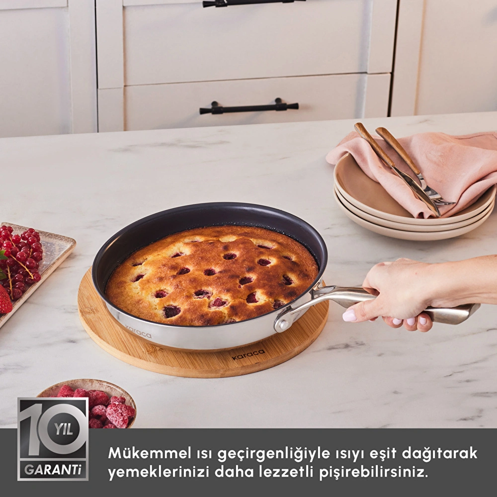 Karaca Plasma Steel 316+ 3Ply Tava 24 cm görseli 5
