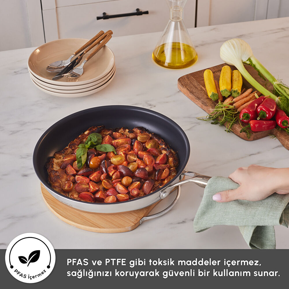 Karaca Plasma Steel 316+ 3Ply Tava 28 cm thumbnail 7