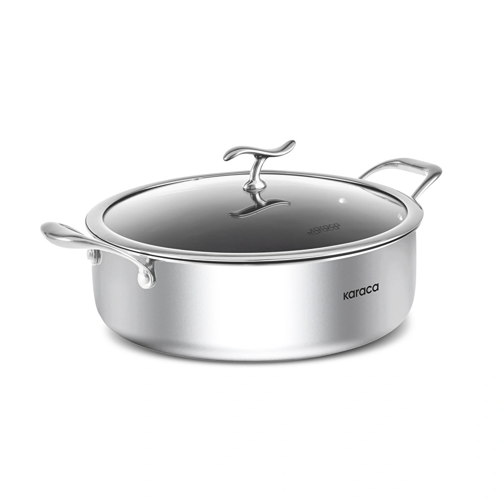 Karaca Plasma Steel 316+ 3Ply Karnıyarık Tencere 28 cm görseli 1