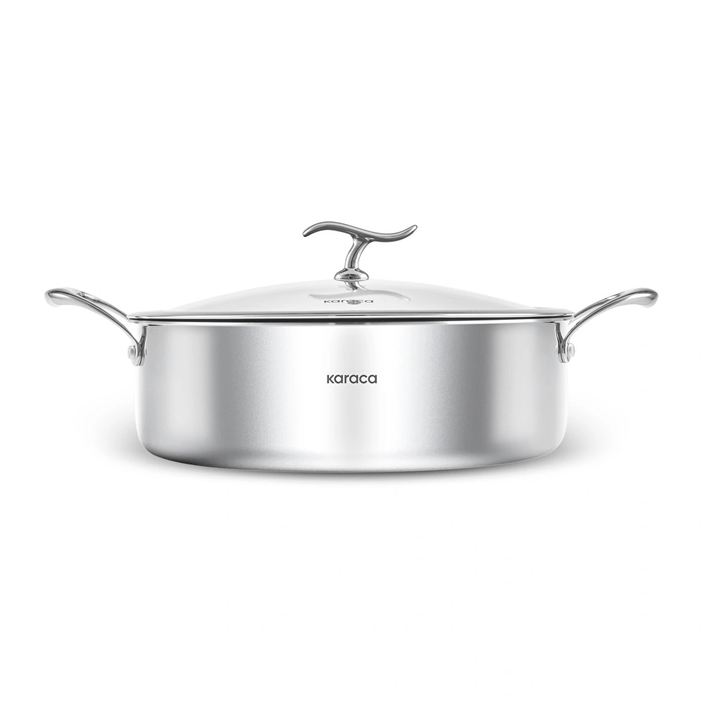 Karaca Plasma Steel 316+ 3Ply Karnıyarık Tencere 30 cm görseli 1