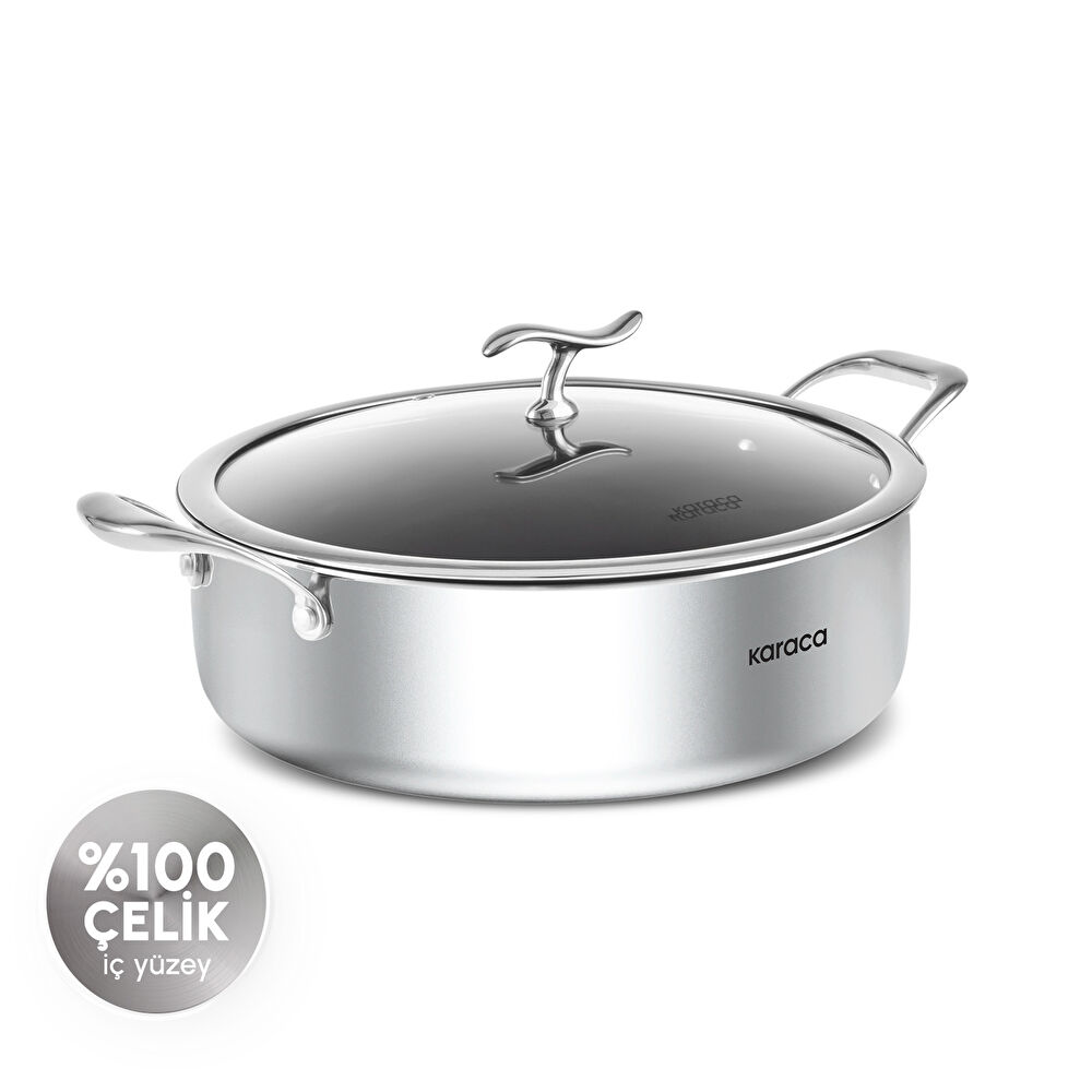 Karaca Plasma Steel 316+ 3Ply Karnıyarık Tencere 30 cm