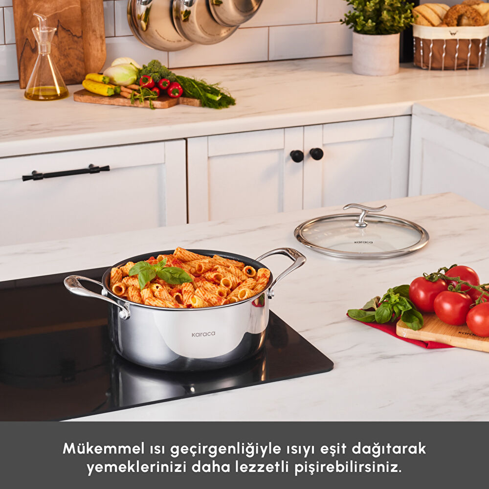 Karaca Plasma Steel 316+ 3Ply Tencere 20 cm thumbnail 6
