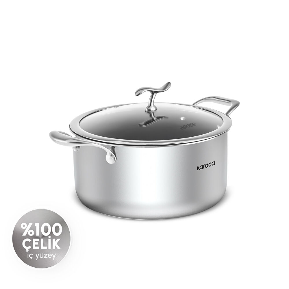 Karaca Plasma Steel 316+ 3Ply Tencere 22 cm