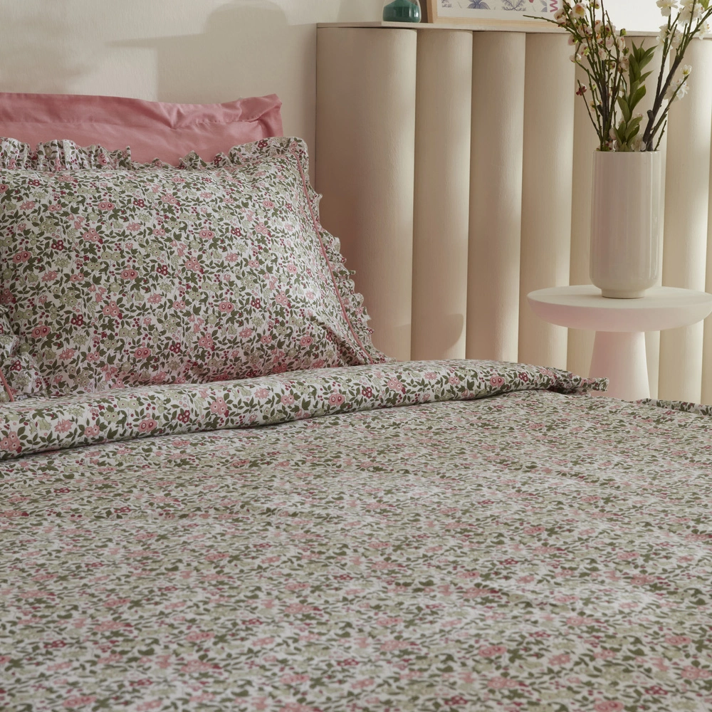 Karaca Home Minay 52 tel %100 Pamuk Çift Kişilik Nevresim Takımı Pembe görseli 4