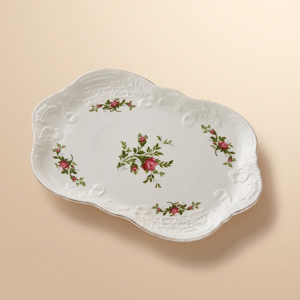 Karaca Vintage Rose Kayık Tabak 25 cm görseli 2