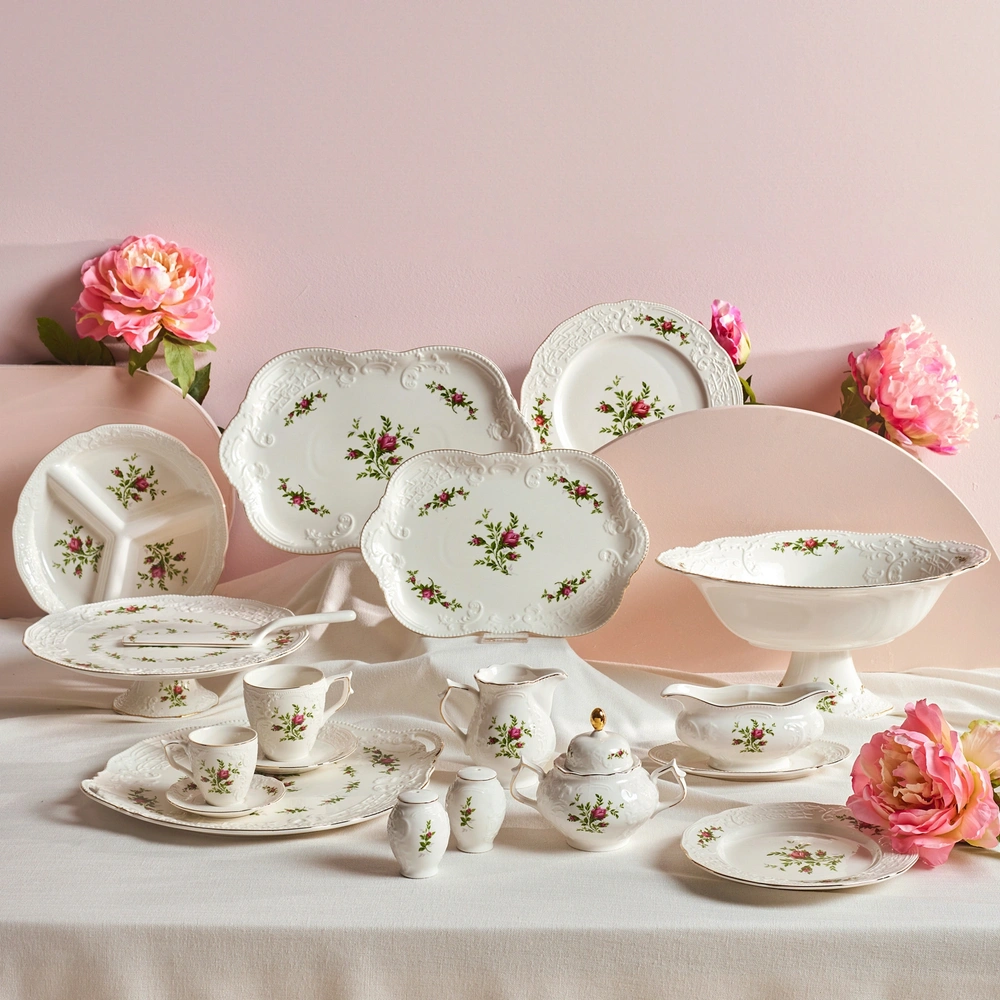 Karaca Vintage Rose Ayaklı Kek Standı 30 cm görseli 7