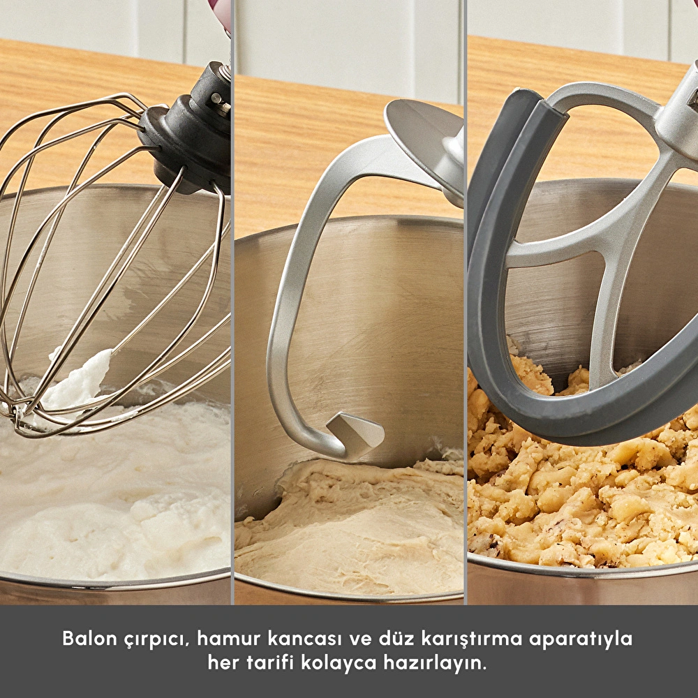 Karaca Chefcrafter Hamur Yoğurma Makinesi  Porcelain White 1900W 7L görseli 5