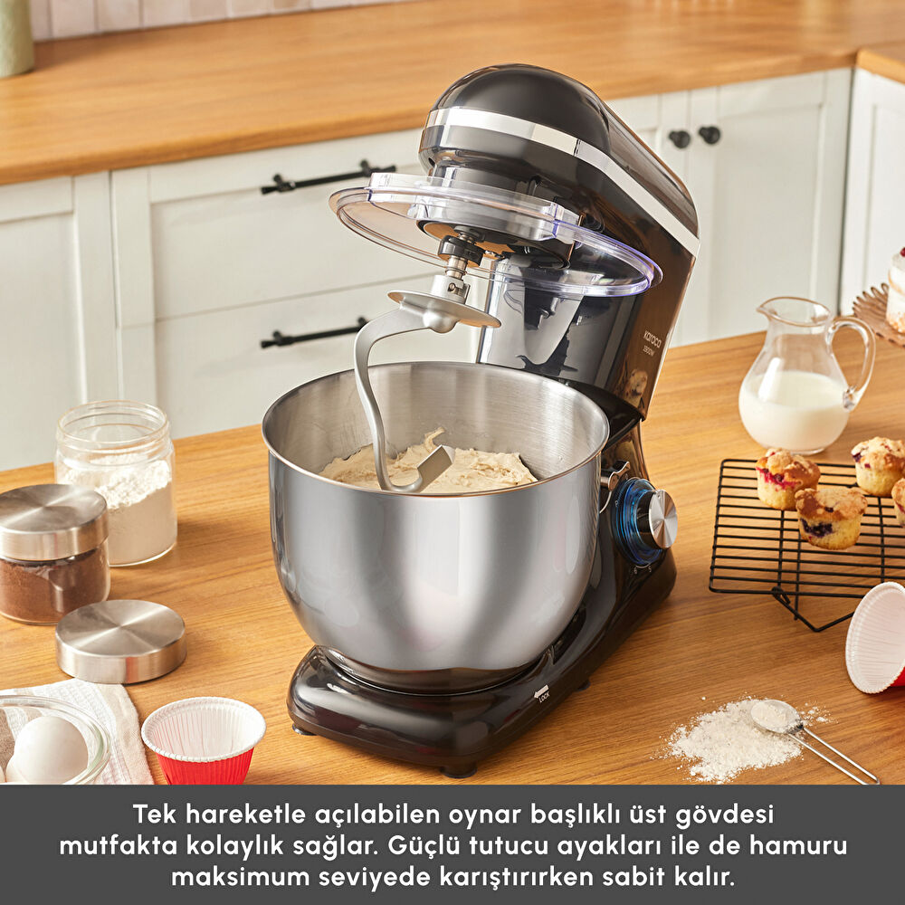 Karaca Chefcrafter Stand Mikser Mutfak Şefi 1900W Black thumbnail 3