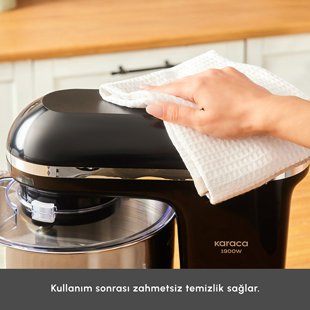 Karaca Chefcrafter Stand Mikser Mutfak Şefi 1900W Black thumbnail 9