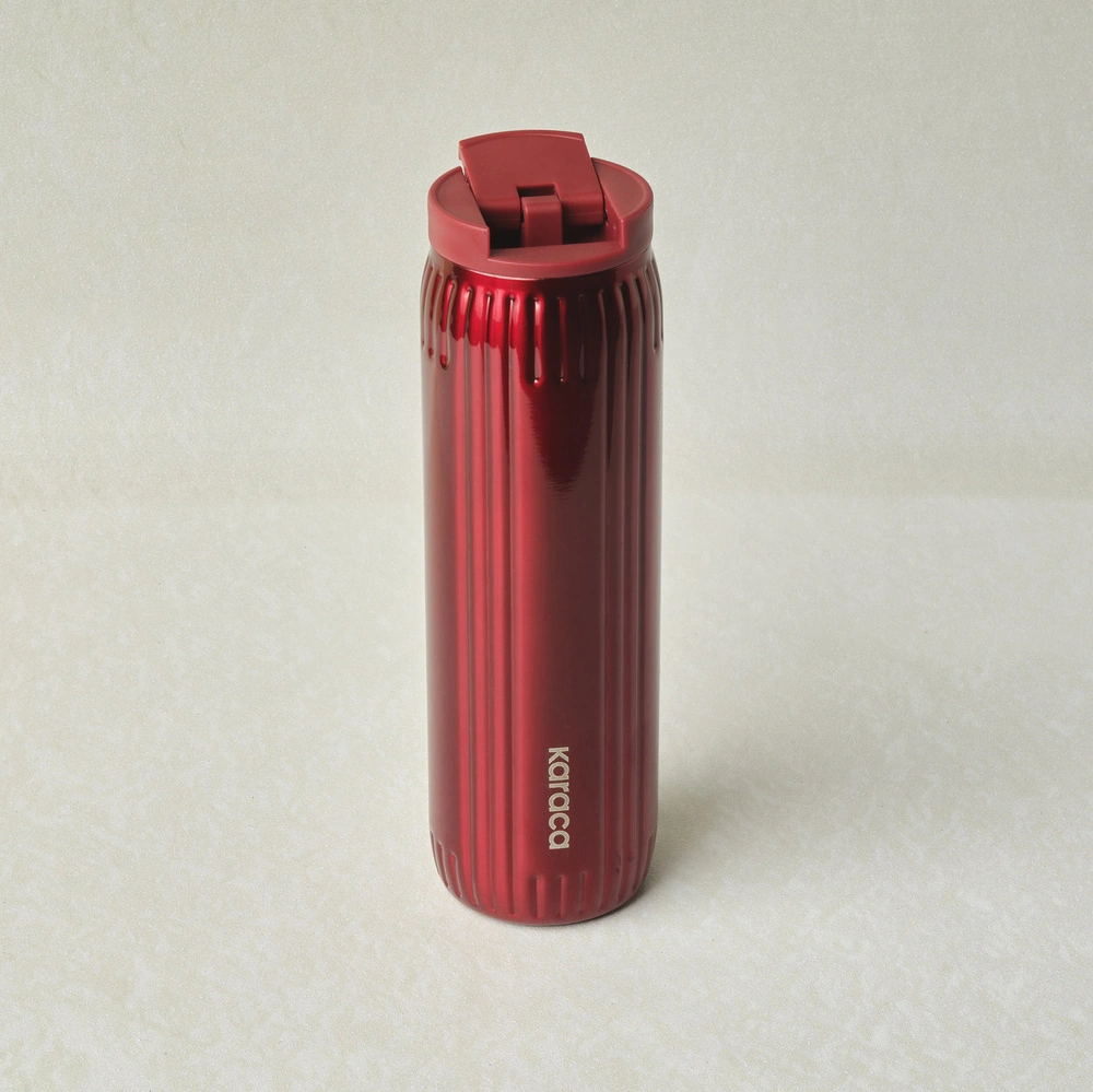 Karaca Rimo Sızdırmaz Çelik Termos 600 ml Kırmızı görseli 2