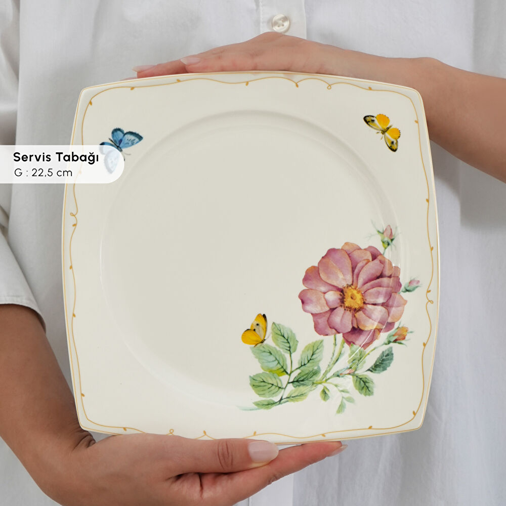 Karaca Forever Bone Velora 26 Parça 6 Kişilik Kahvaltı Takımı thumbnail 7