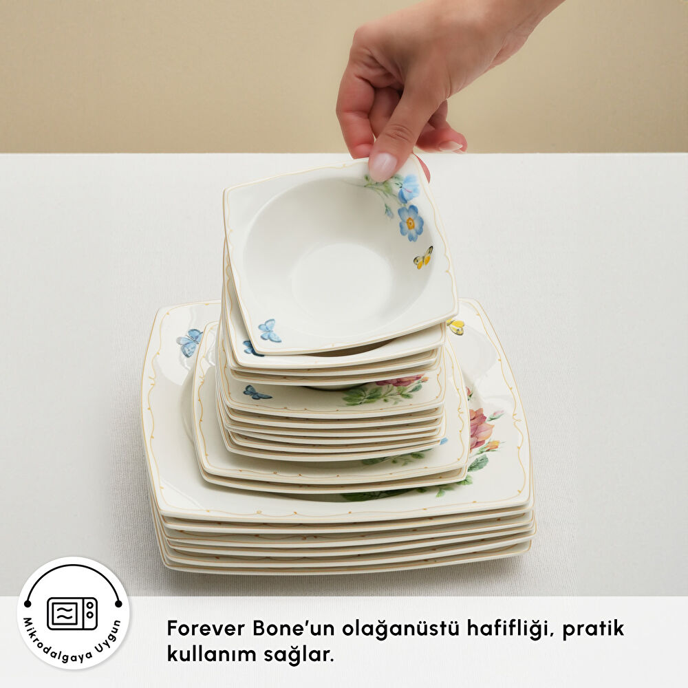 Karaca Forever Bone Velora 26 Parça 6 Kişilik Kahvaltı Takımı thumbnail 6