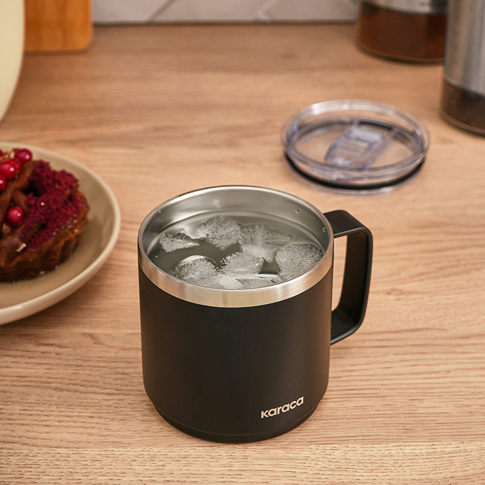 Karaca Thermal Çift Katmanlı Çelik Mug 420 ml Siyah görseli 6