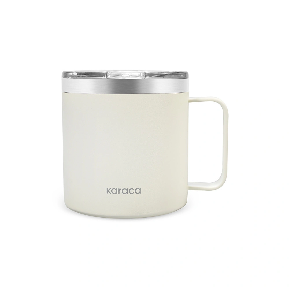 Karaca Thermal Çift Katmanlı Çelik Mug 420 ml Krem görseli 1