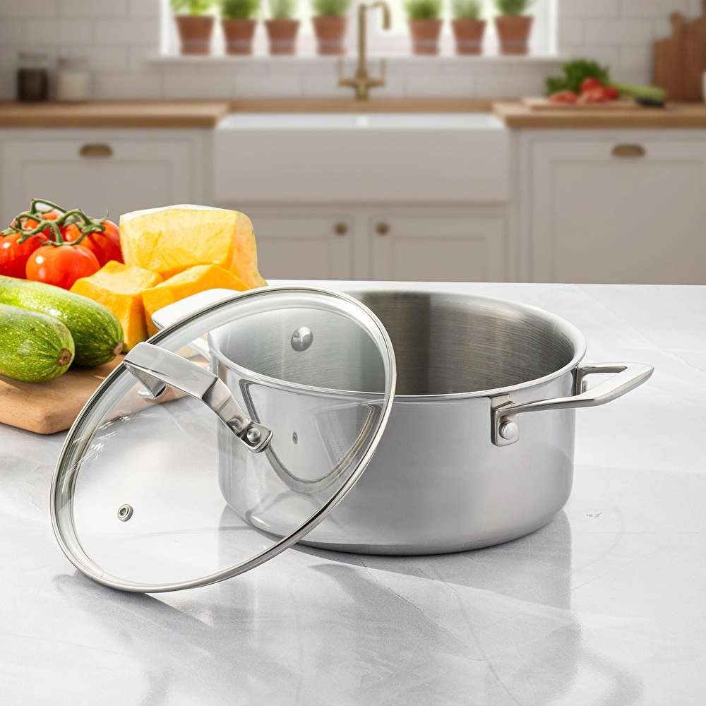 Emsan Pro Tri Ply Derin Tencere Çelik 20 cm görseli 2