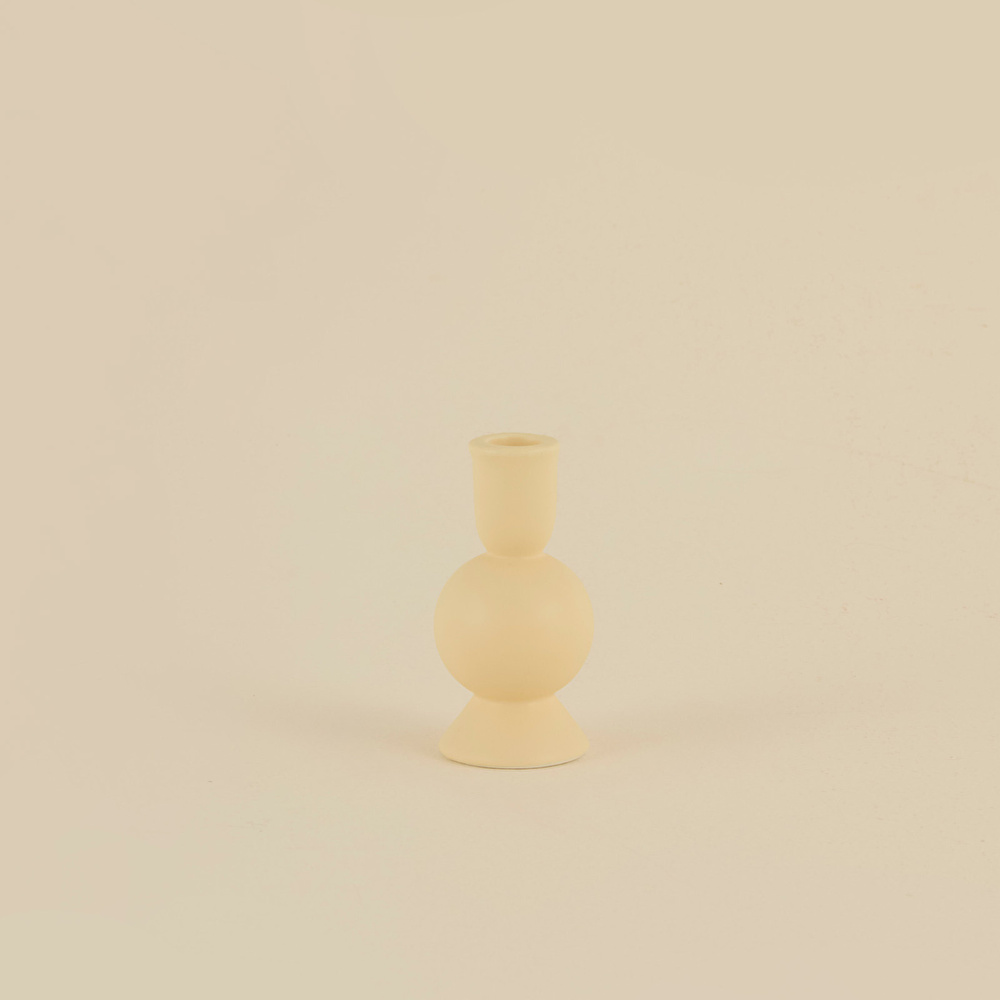 Karaca Home Enna Şamdan Bej 6,5x6,5x13 cm görseli 4