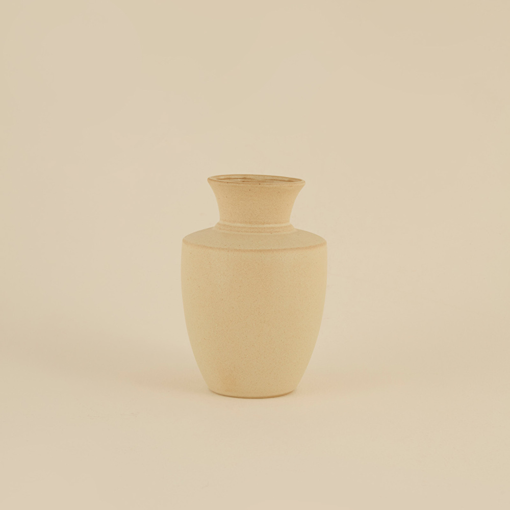Karaca Home Enna Vazo Bej 14,5x14,5x22 cm görseli 3