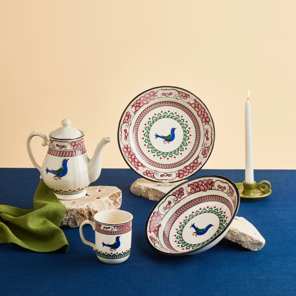 Karaca x Ömür Akkor İznik Kuş Demlik 965 ml görseli 6