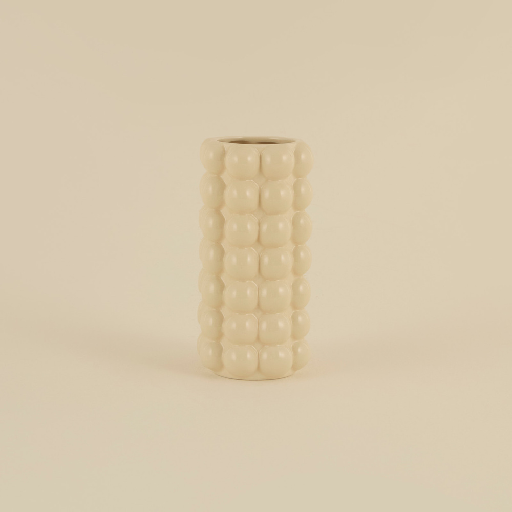 Karaca Home Rocco Silindir Vazo Bej 9,3 x 9,3 x 18 cm görseli 3