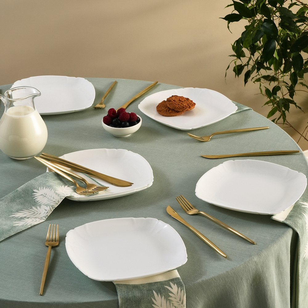 Karaca Tonny 6 Parça Opal Pasta Takımı Beyaz 19 cm görseli 1
