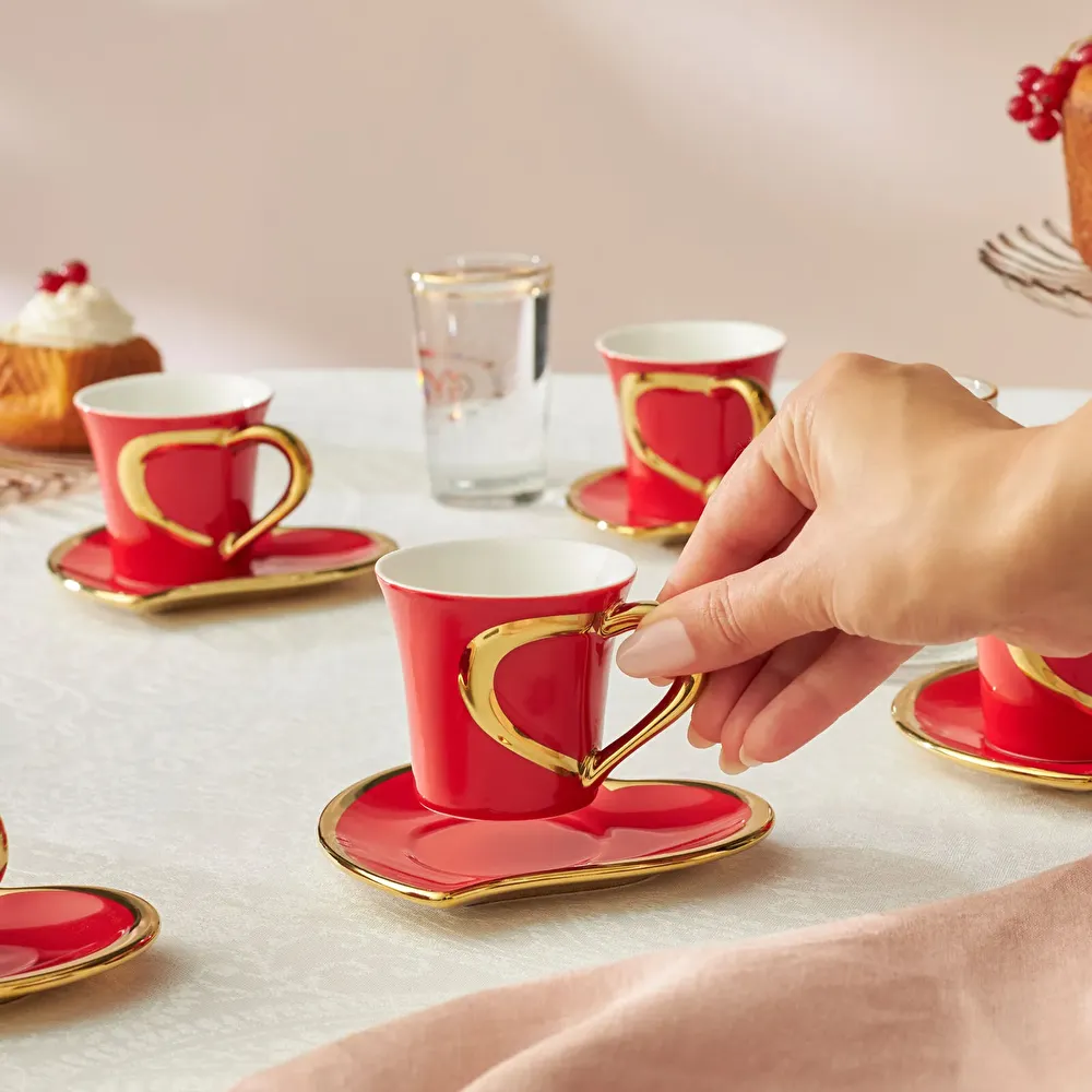 Karaca Kalpten 6 Kişilik Kahve Fincan Takımı 90 ml thumbnail 7