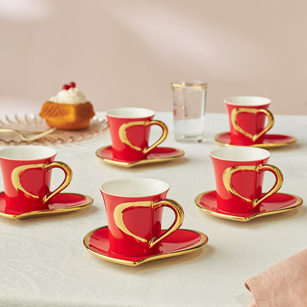 Karaca Kalpten 6 Kişilik Kahve Fincan Takımı 90 ml thumbnail 6