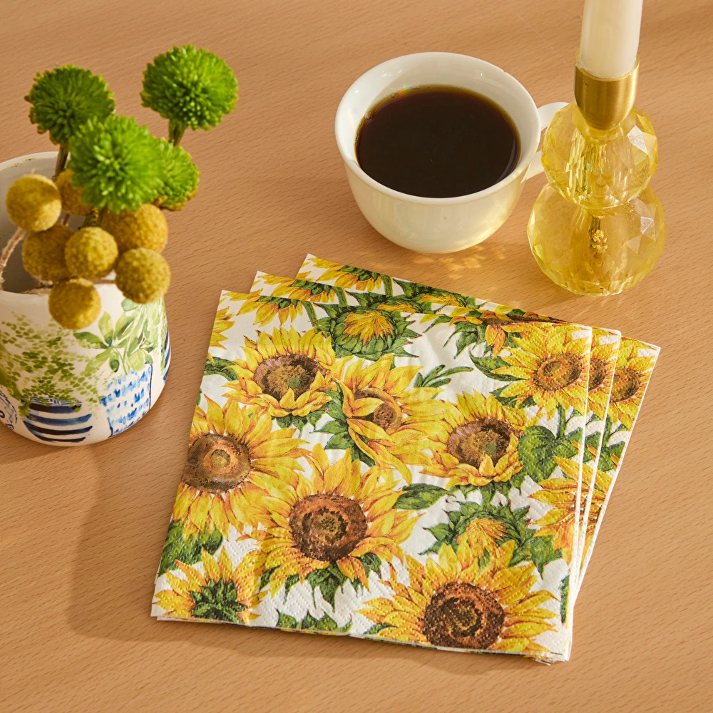 Karaca Home Bellis 20'li Lotus Sunflower Kağıt Peçete görseli 1