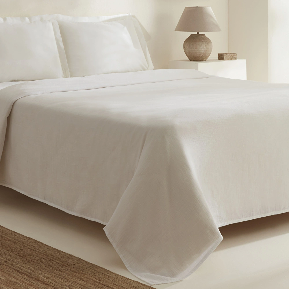 Karaca Home Farel Müslin Çift Kişilik Pike Beyaz görseli 3