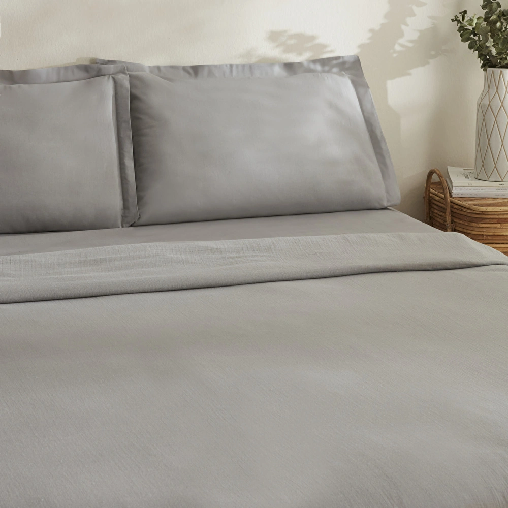 Karaca Home Farel Müslin Çift Kişilik Pike Açık Gri görseli 5