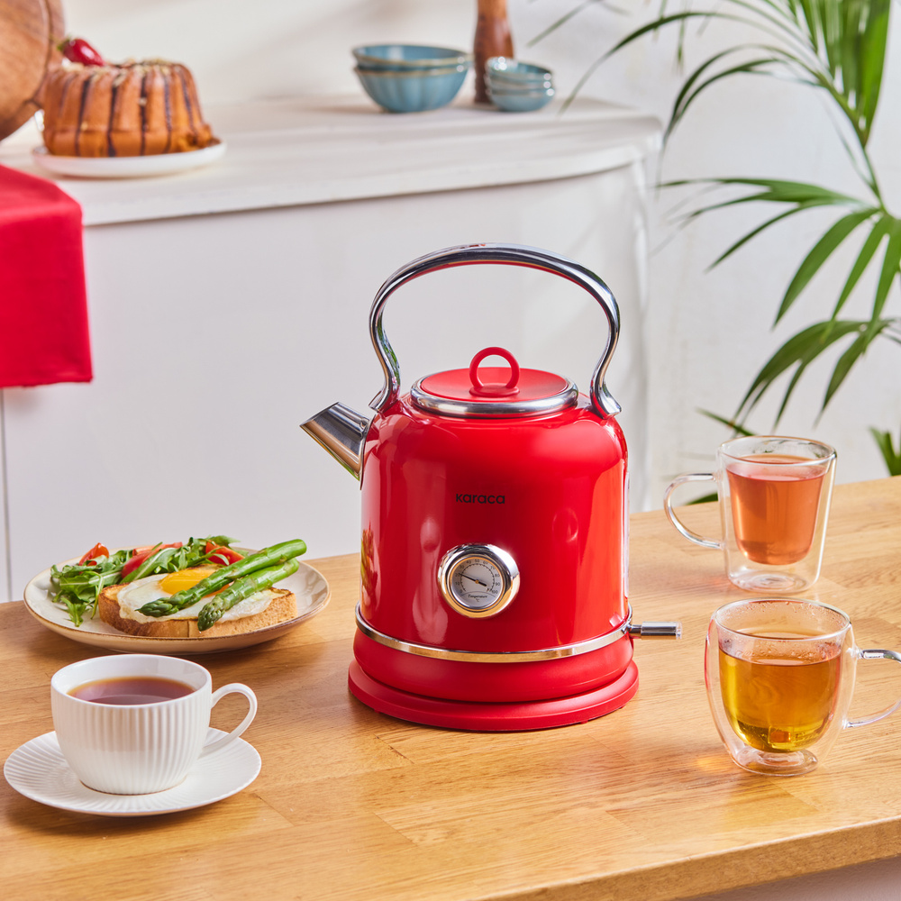 Karaca Artisan Retro Su Isıtıcısı Red görseli 1
