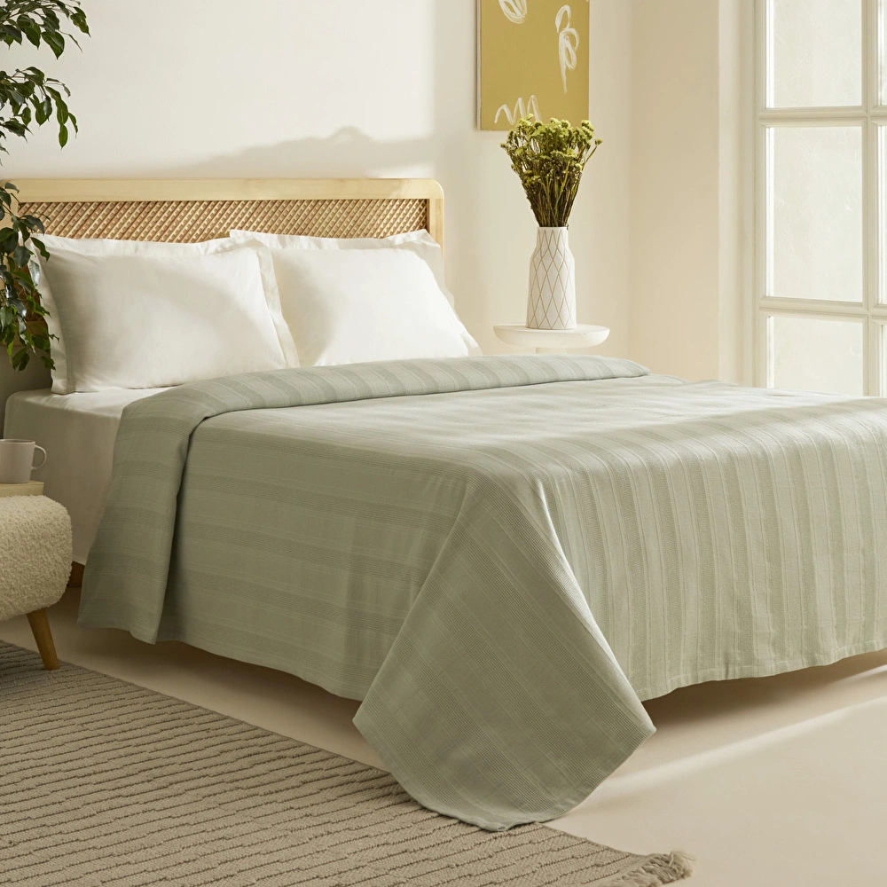 Karaca Home Verona %100 Pamuk Çift Kişilik Pike Adaçayı görseli 2