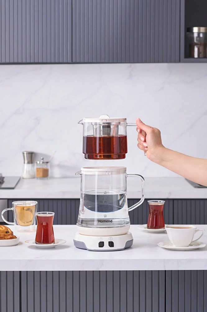 Homend Royaltea 1758H Konuşan Çay Makinesi Beyaz görseli 4