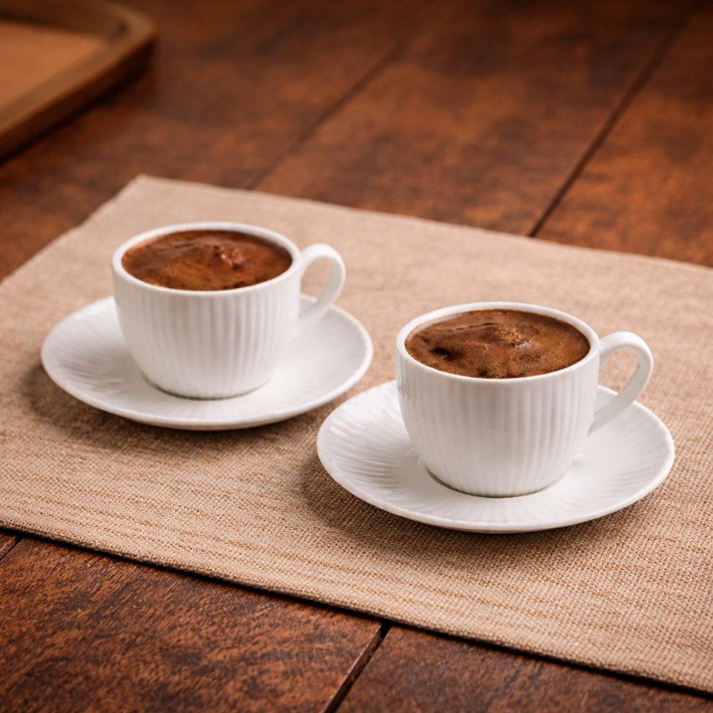 Karaca Seashell 2 Kişilik Kahve Fincan Takımı 80 ml görseli 1