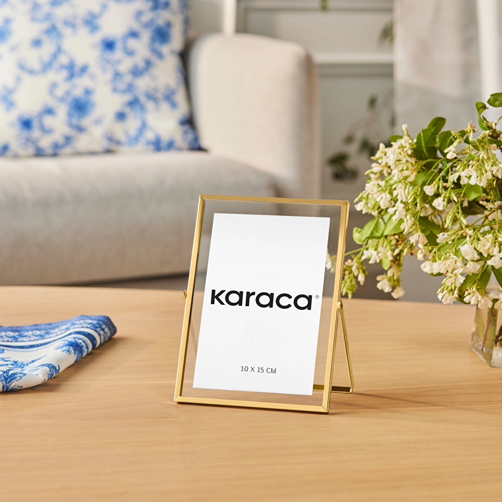 Karaca Home Grace Fotoğraf Çerçevesi Gold 10x15 cm görseli 1