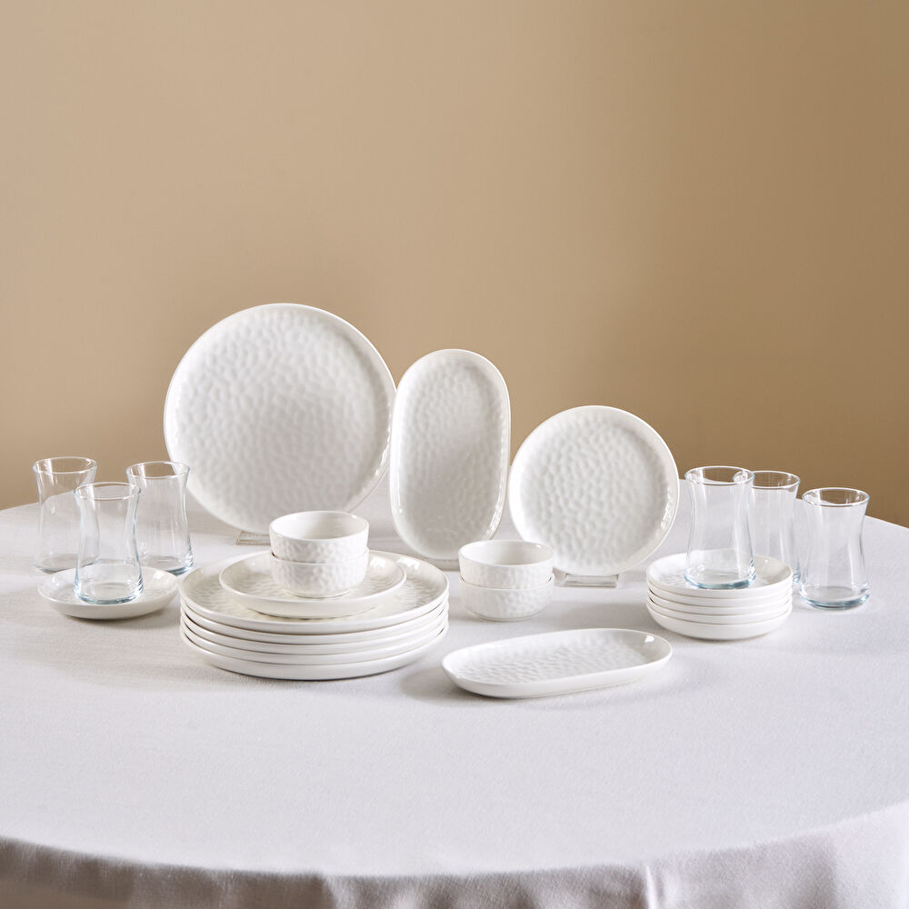 Karaca Forever Bone Rita 26 Parça 6 Kişilik Kahvaltı Takımı