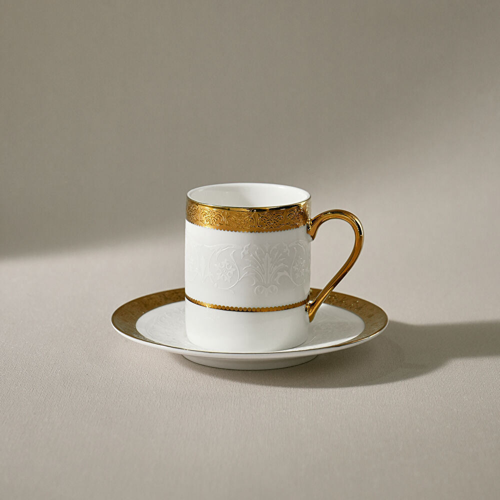 Karaca Royal Bone Victoria 6 Kişilik Kahve Fincan Takımı 90 ml thumbnail 6