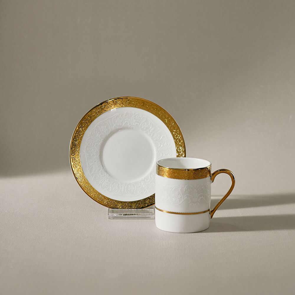 Karaca Royal Bone Victoria 6 Kişilik Kahve Fincan Takımı 90 ml thumbnail 7