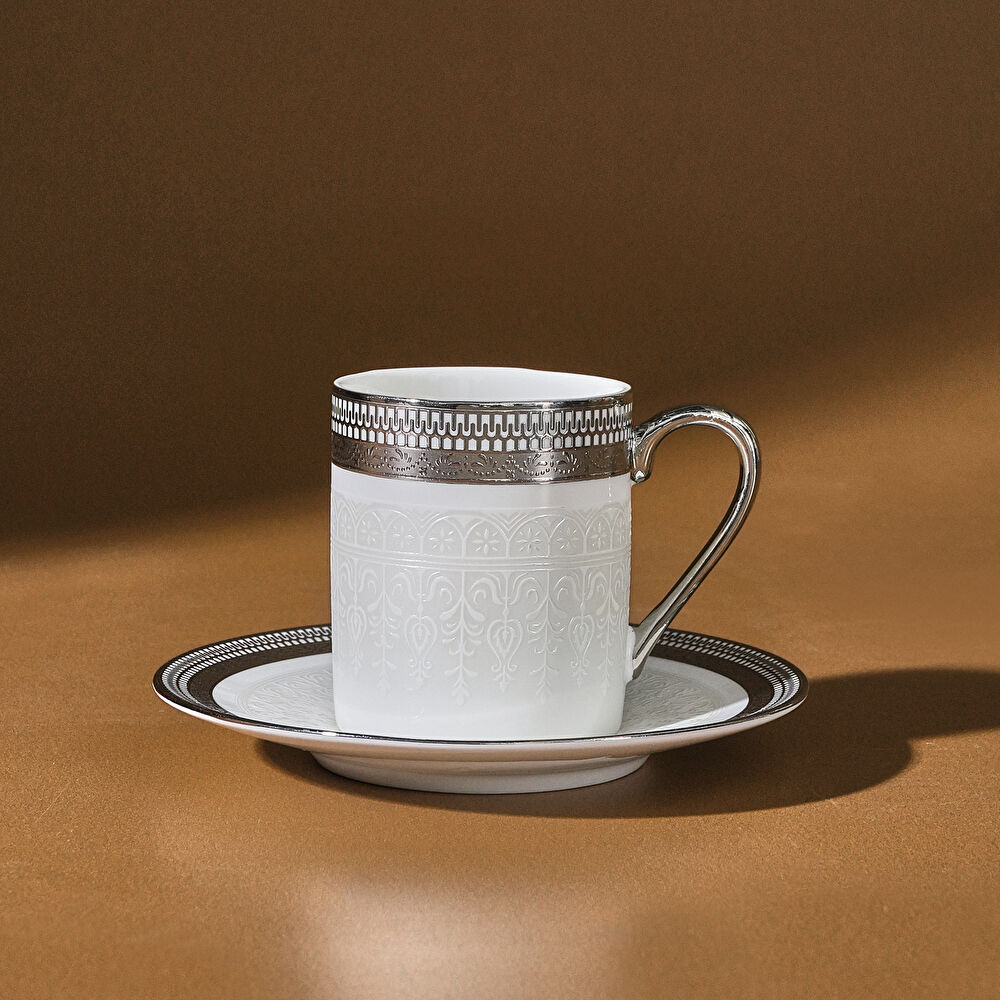 Karaca Royal Bone Kate 6 Kişilik Kahve Fincan Takımı 90 ml thumbnail 4