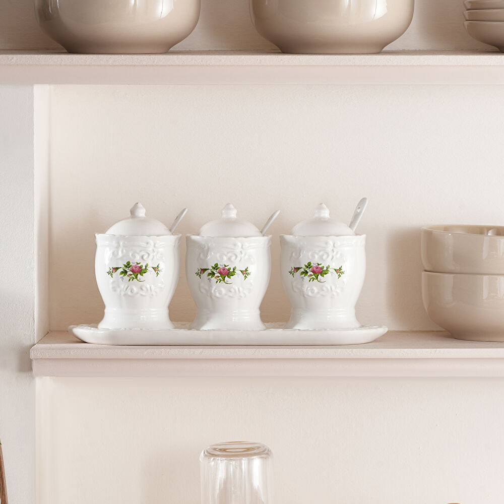 Karaca Antik 3'lü Kaşıklı ve Tepsili Baharat Takımı thumbnail 2