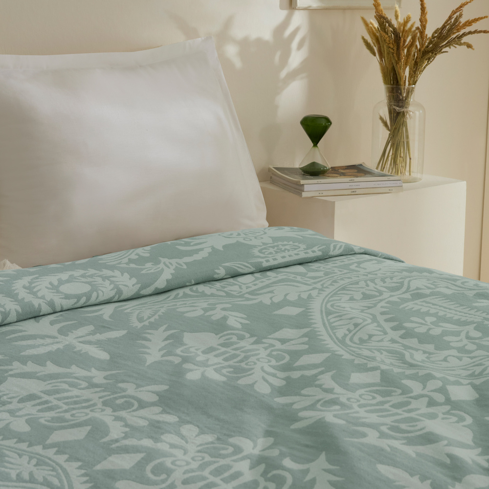 Karaca Home Avery Müslin Çift Kişilik Tek Pike Mint görseli 4